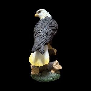 Polly Resin‎  American Eagle Perching on Tree Branch Resin Figurine Statue 13in